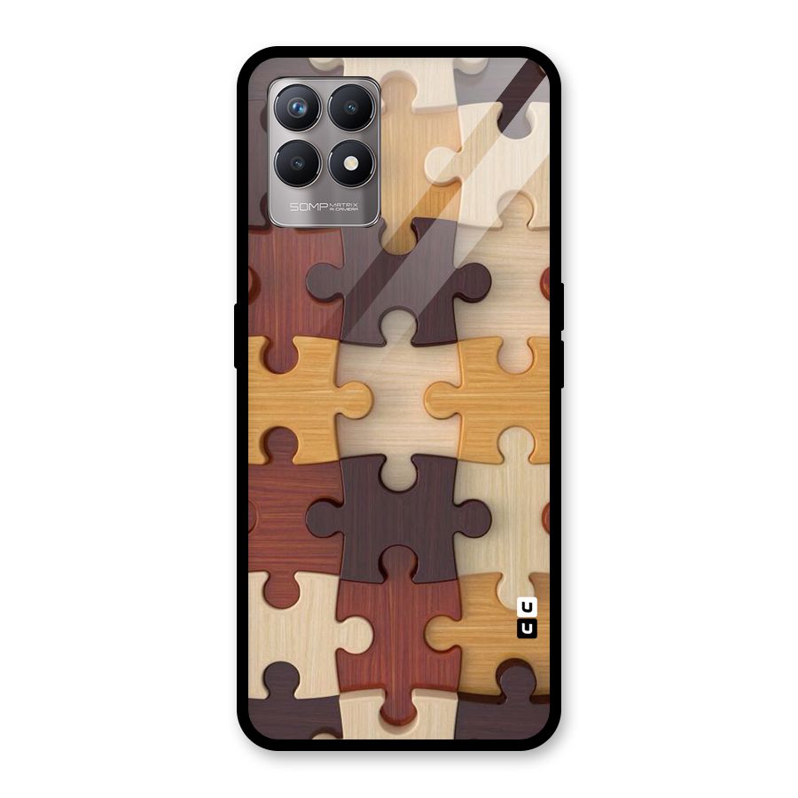 Wooden Puzzle (Printed) Glass Back Case for Realme Narzo 50