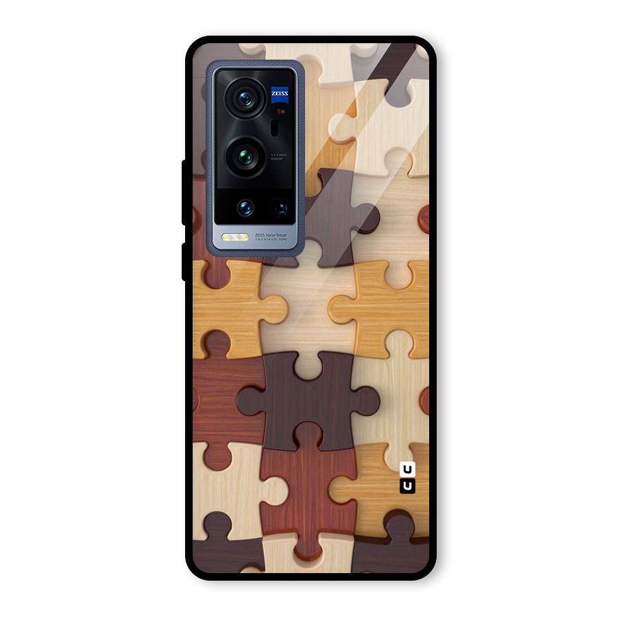 Wooden Puzzle (Printed) Glass Back Case for Vivo X60 Pro Plus