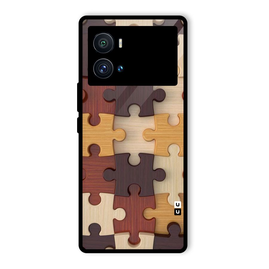 Wooden Puzzle (Printed) Glass Back Case for Vivo iQOO 9 Pro