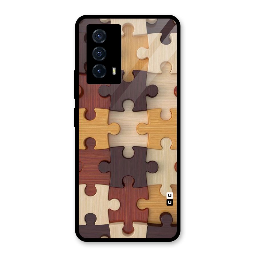 Wooden Puzzle (Printed) Glass Back Case for Vivo iQOO Z5