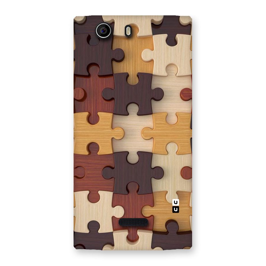 Wooden Puzzle (Printed) Back Case for Canvas Nitro 2 E311
