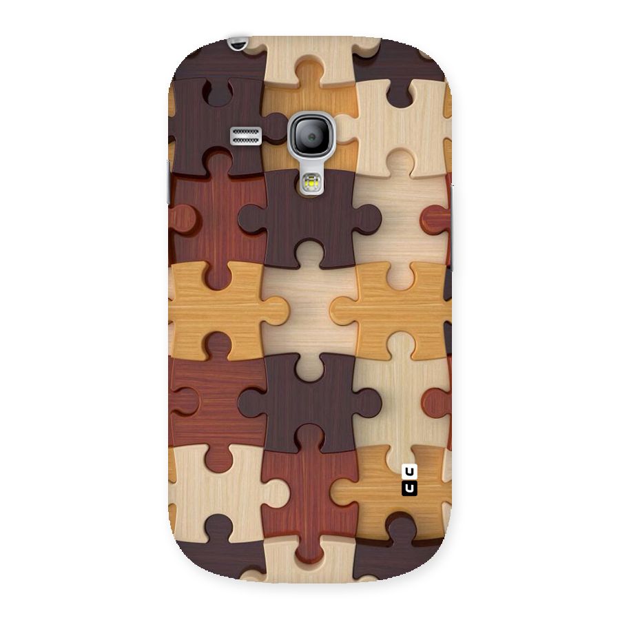 Wooden Puzzle (Printed) Back Case for Galaxy S3 Mini