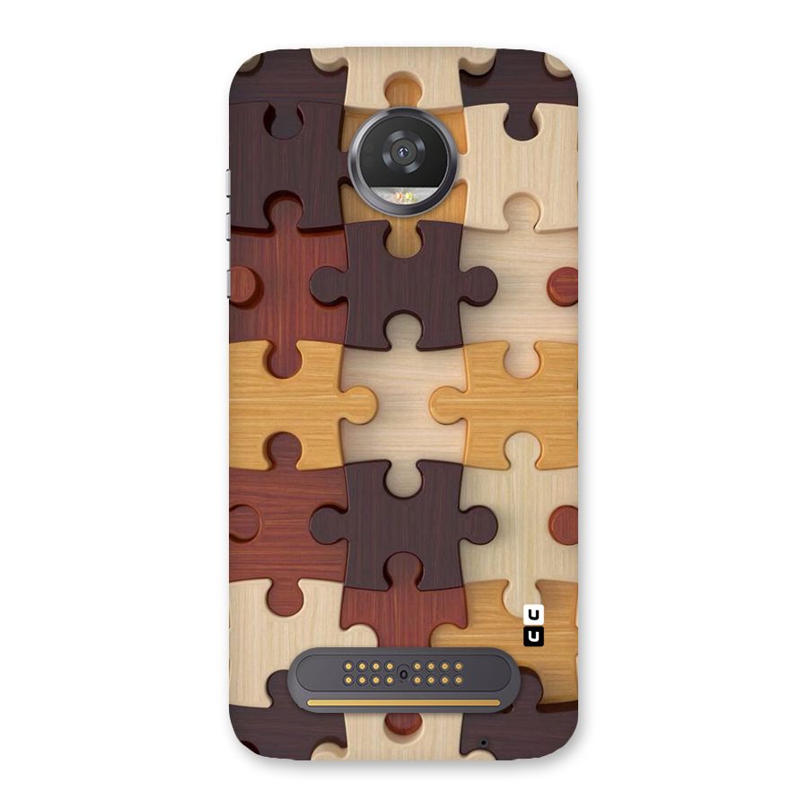 Wooden Puzzle (Printed) Back Case for Moto Z2 Play