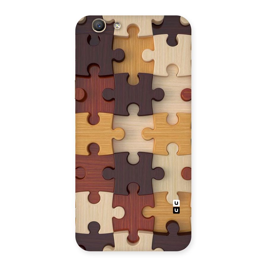 Wooden Puzzle (Printed) Back Case for Oppo F1s