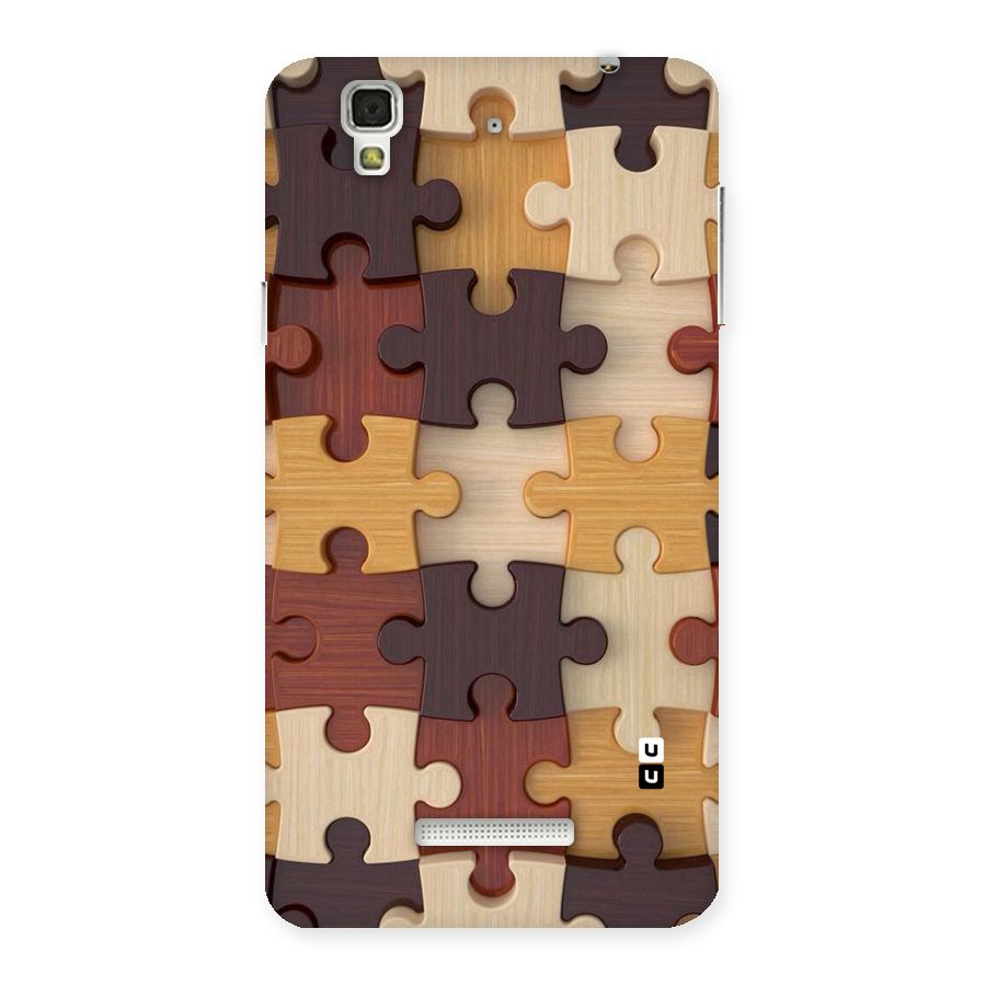 Wooden Puzzle (Printed) Back Case for YU Yureka Plus