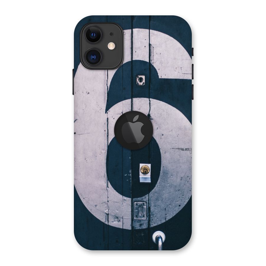 Wooden Six Back Case for iPhone 11 Logo Cut