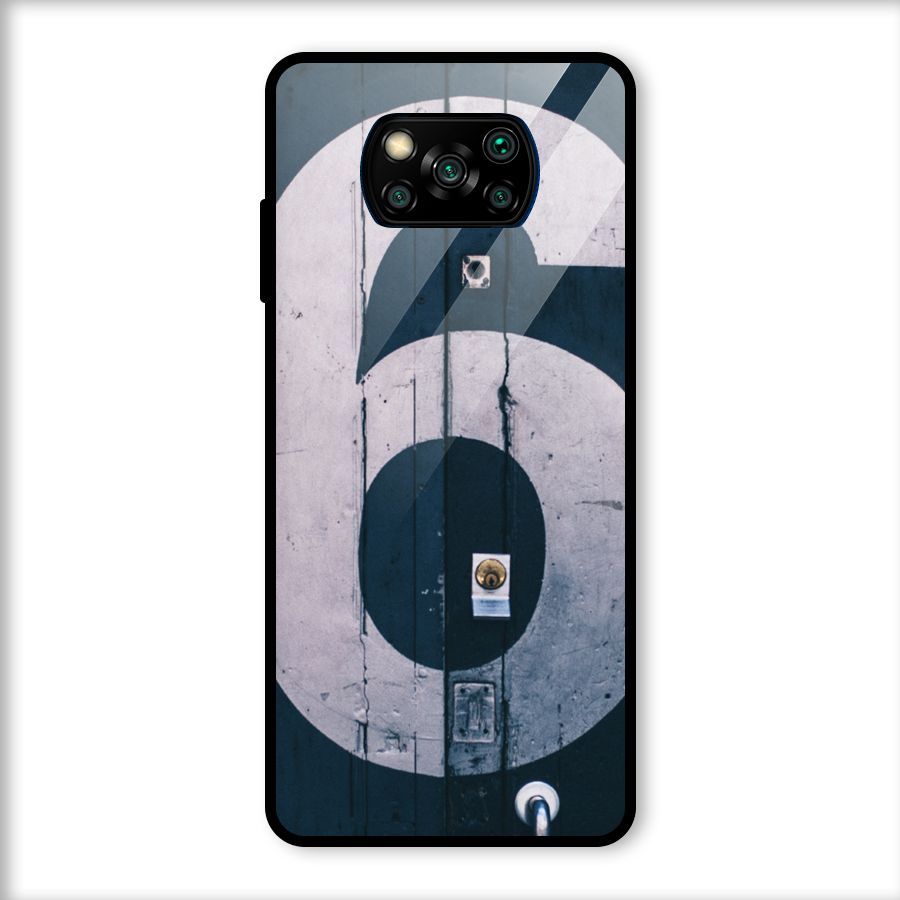 Wooden Six Glass Back Case for Poco X3