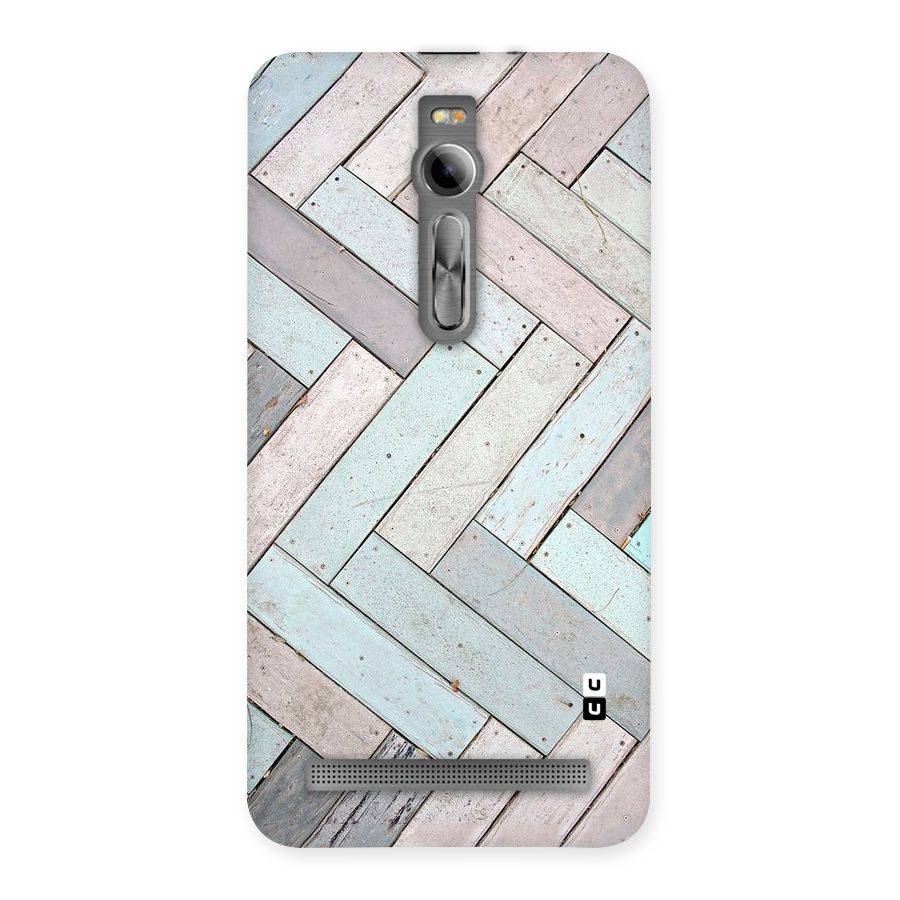 Wooden ZigZag Design Back Case for Asus Zenfone 2