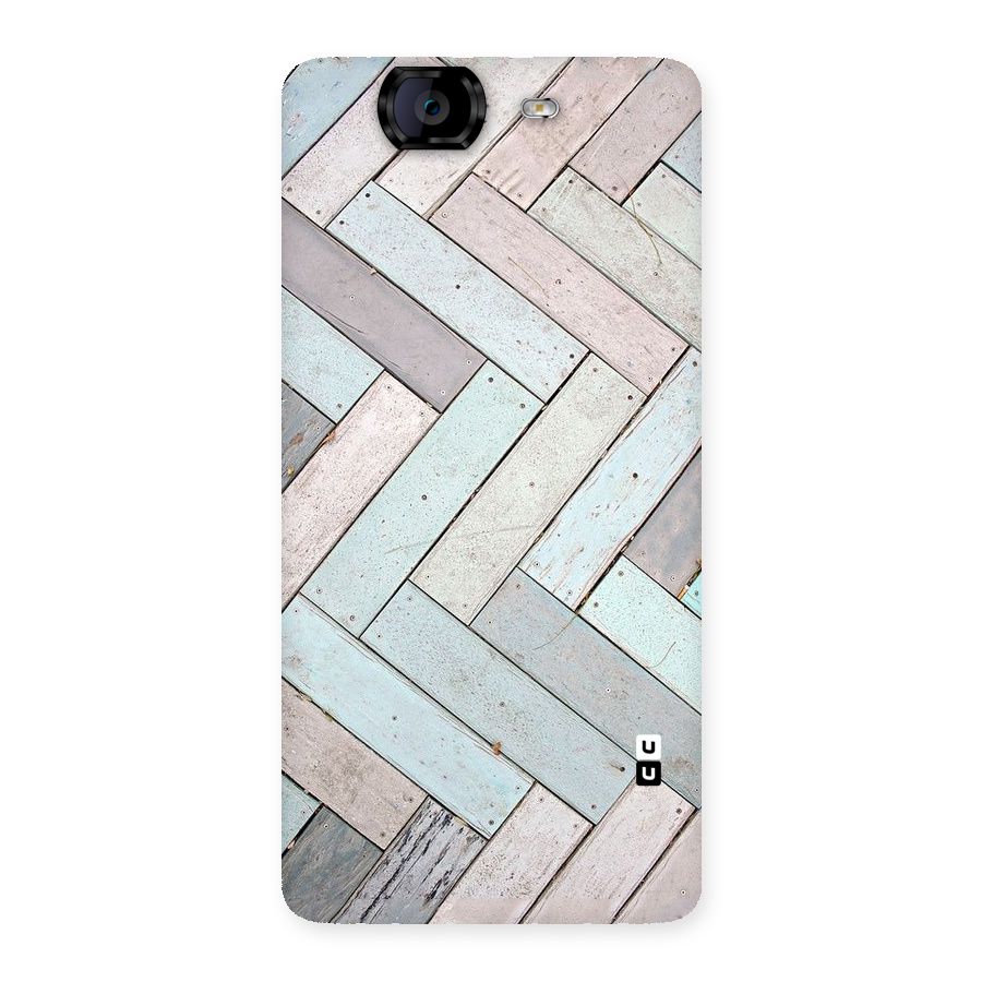 Wooden ZigZag Design Back Case for Canvas Knight A350
