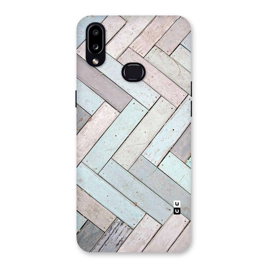 Wooden ZigZag Design Back Case for Galaxy A10s