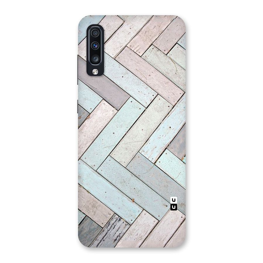 Wooden ZigZag Design Back Case for Galaxy A70