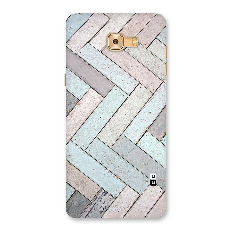 Wooden ZigZag Design Back Case for Galaxy C9 Pro