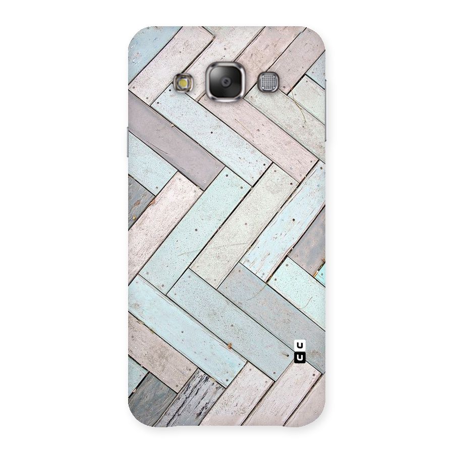 Wooden ZigZag Design Back Case for Galaxy E7