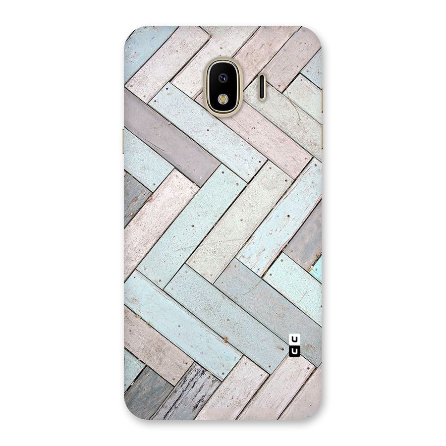 Wooden ZigZag Design Back Case for Galaxy J4