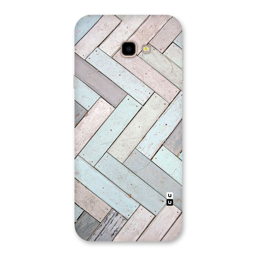 Wooden ZigZag Design Back Case for Galaxy J4 Plus