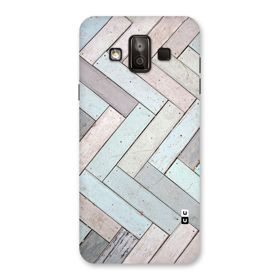 Wooden ZigZag Design Back Case for Galaxy J7 Duo