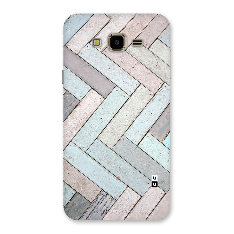 Wooden ZigZag Design Back Case for Galaxy J7 Nxt