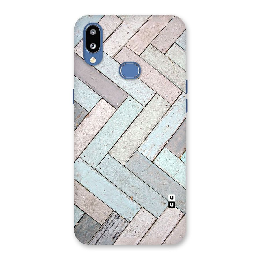 Wooden ZigZag Design Back Case for Galaxy M01s