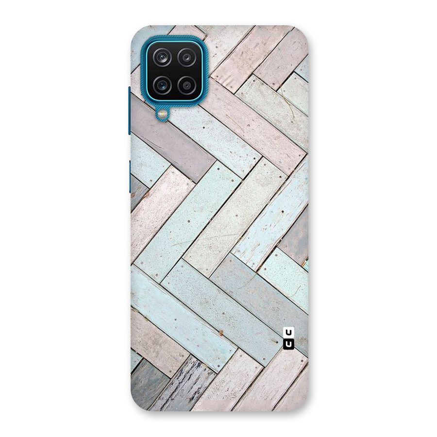 Wooden ZigZag Design Back Case for Galaxy M12