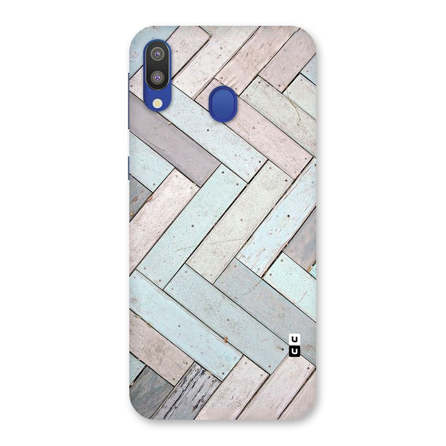 Wooden ZigZag Design Back Case for Galaxy M20
