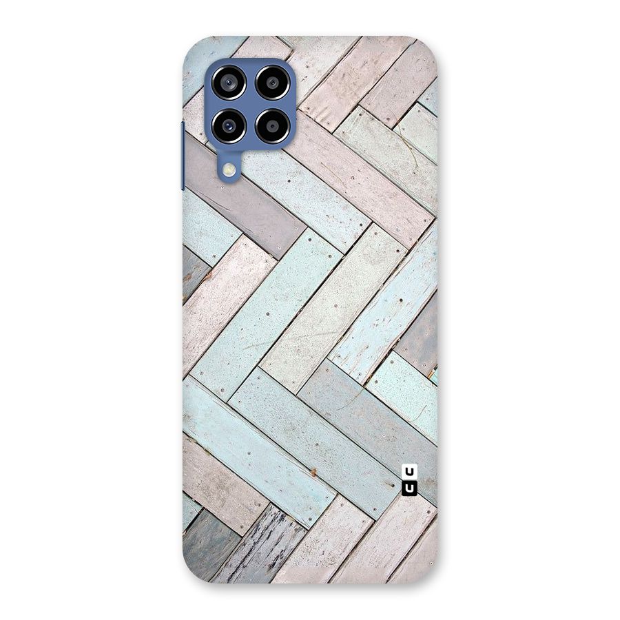 Wooden ZigZag Design Back Case for Galaxy M53 5G