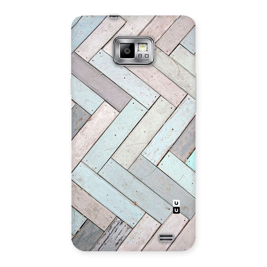 Wooden ZigZag Design Back Case for Galaxy S2