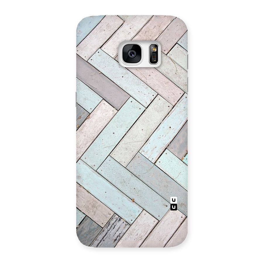 Wooden ZigZag Design Back Case for Galaxy S7 Edge