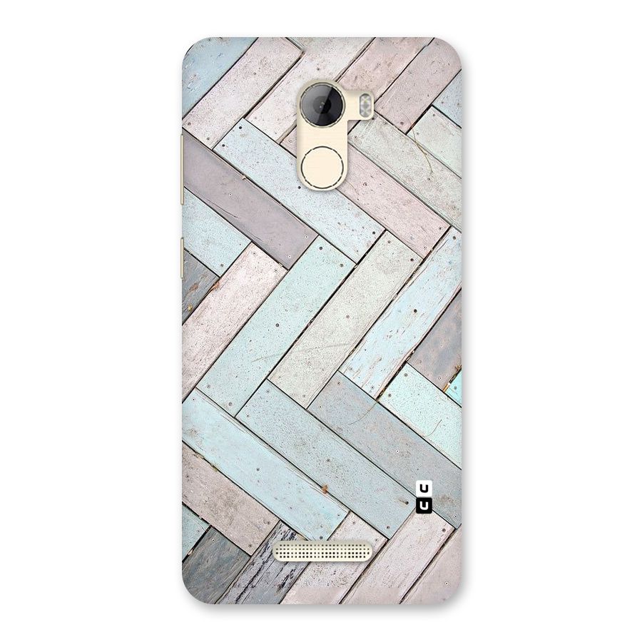 Wooden ZigZag Design Back Case for Gionee A1 LIte