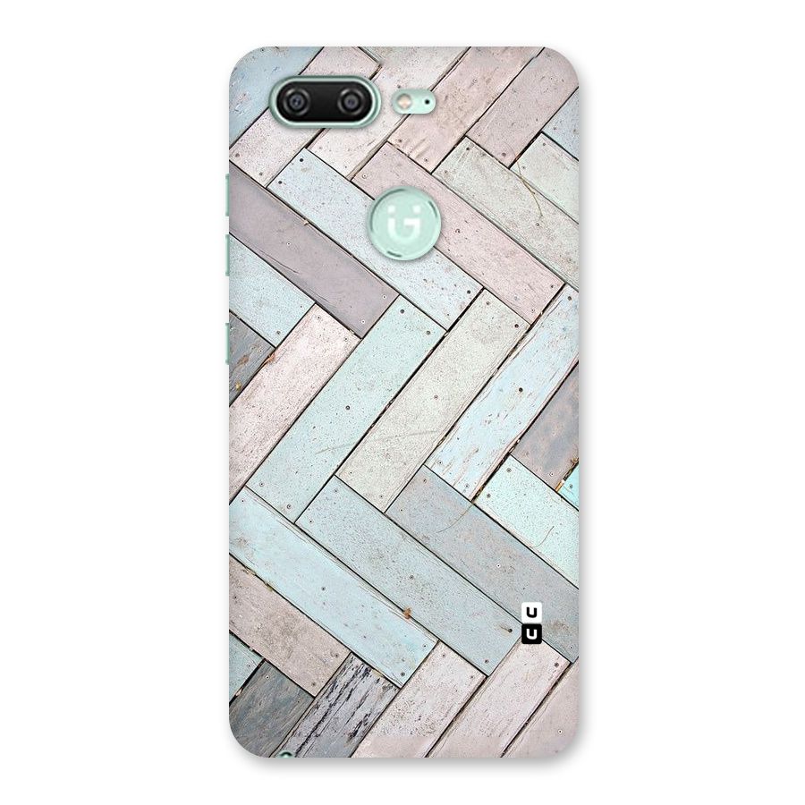 Wooden ZigZag Design Back Case for Gionee S10