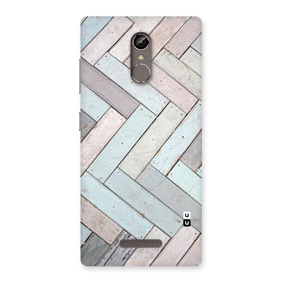Wooden ZigZag Design Back Case for Gionee S6s