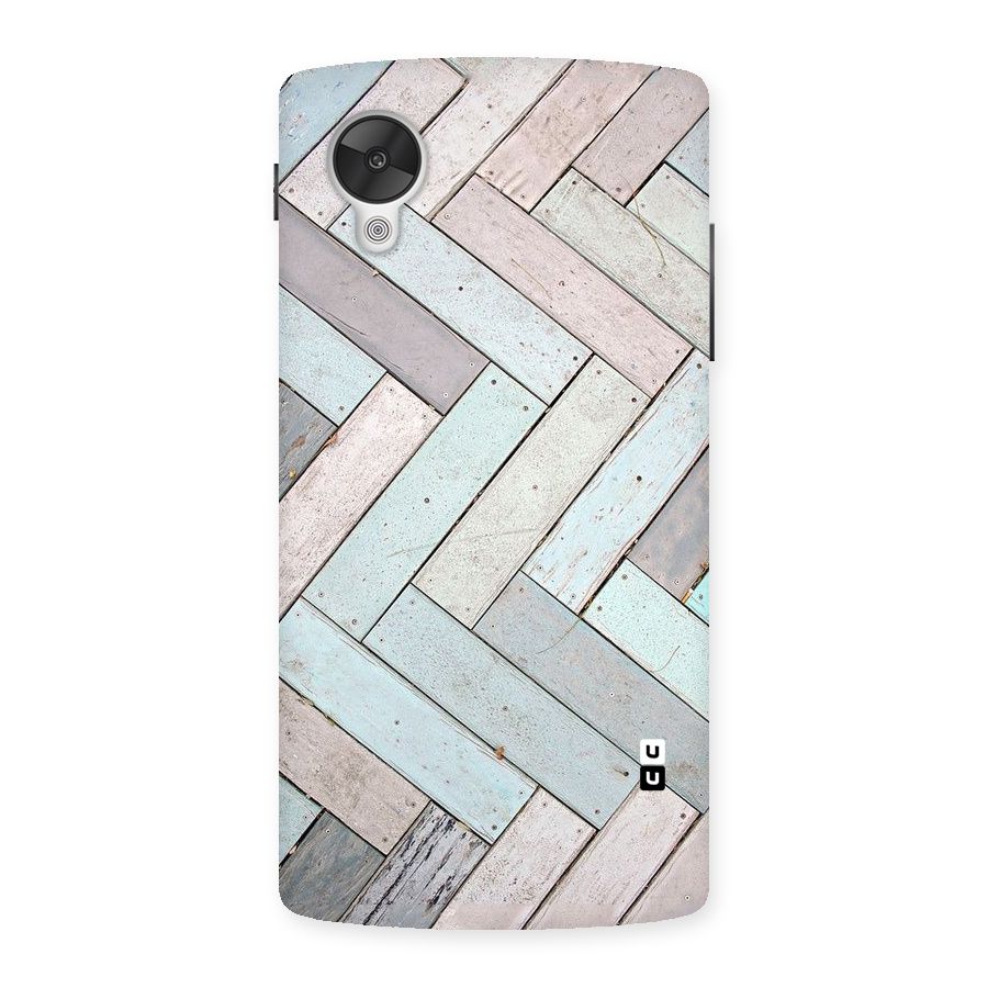 Wooden ZigZag Design Back Case for Google Nexsus 5