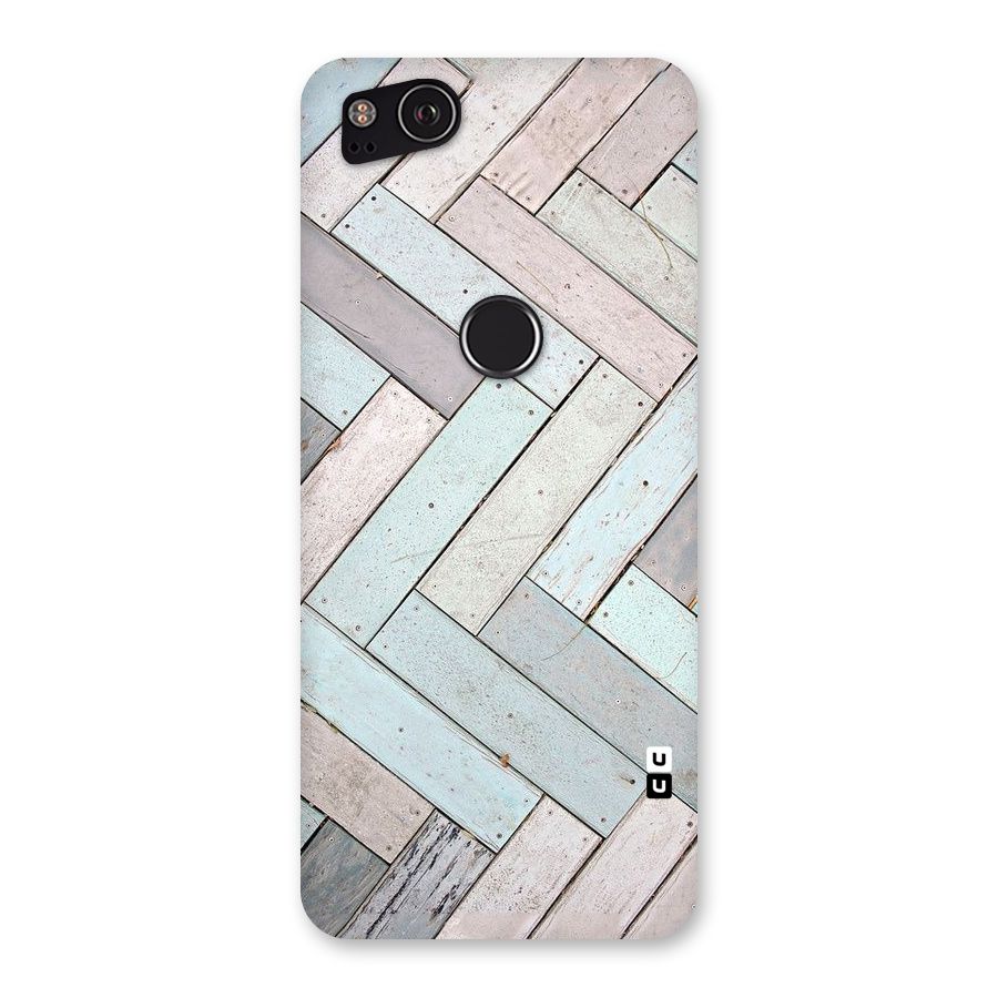 Wooden ZigZag Design Back Case for Google Pixel 2