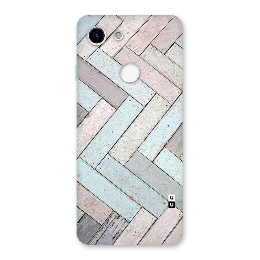 Wooden ZigZag Design Back Case for Google Pixel 3