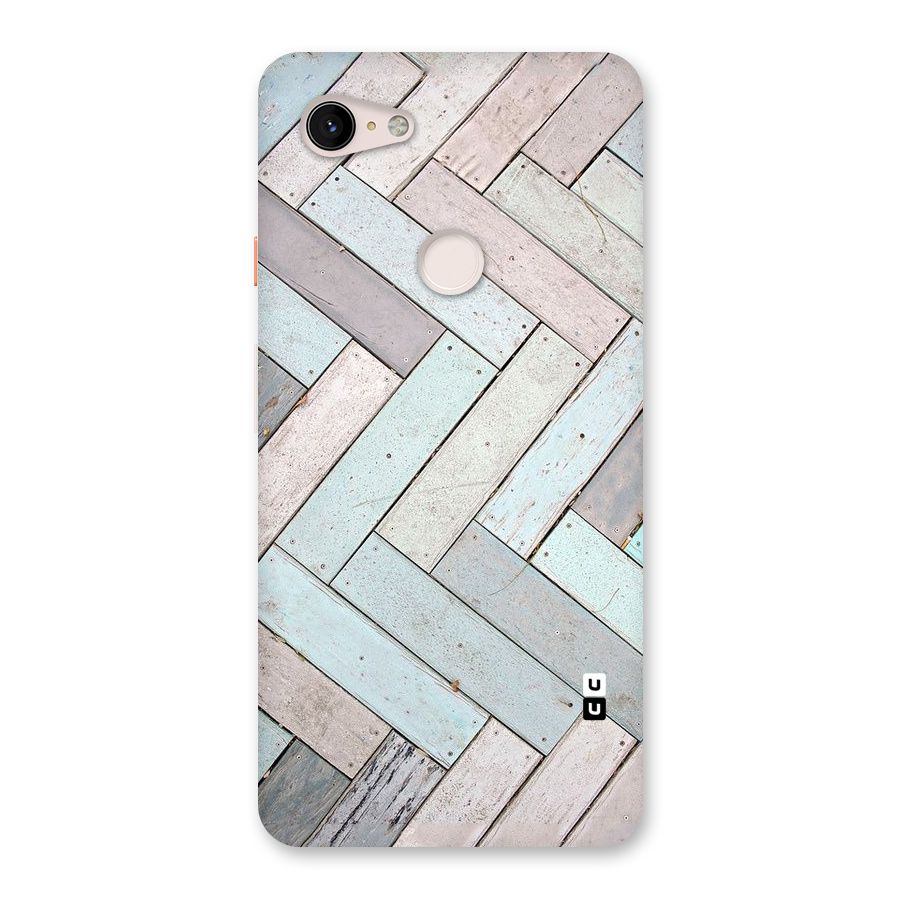 Wooden ZigZag Design Back Case for Google Pixel 3 XL