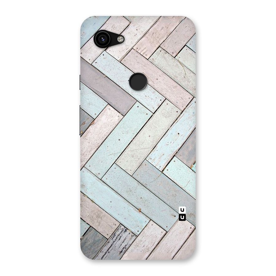 Wooden ZigZag Design Back Case for Google Pixel 3a XL