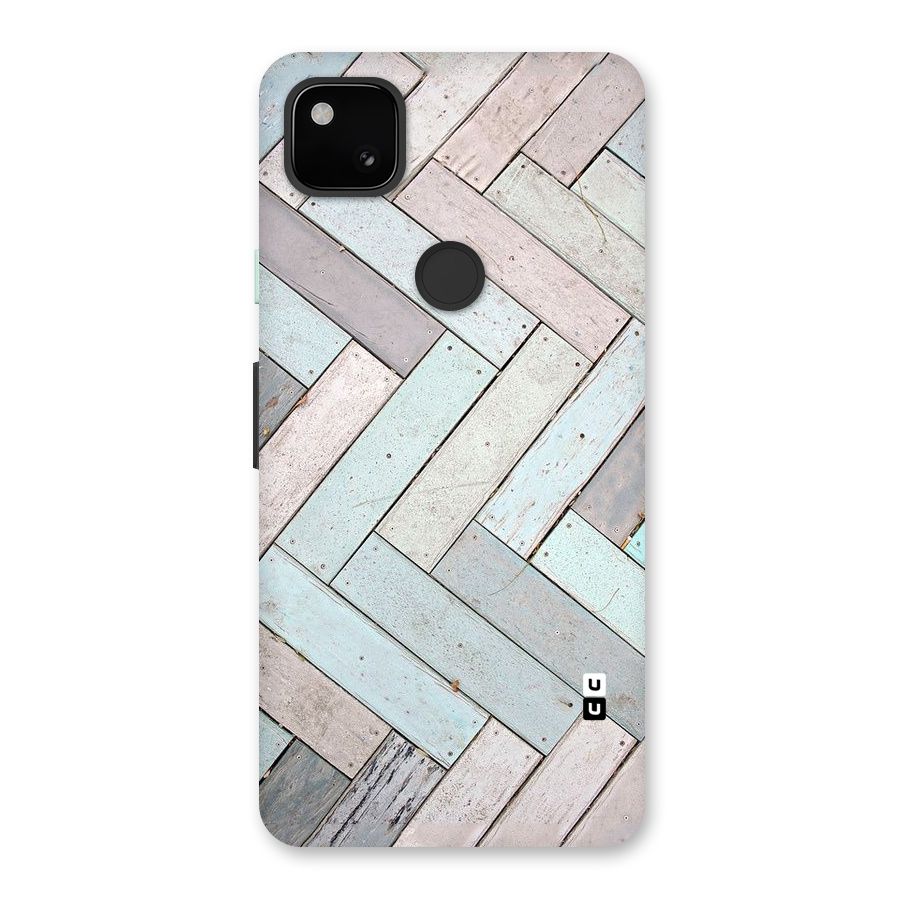 Wooden ZigZag Design Back Case for Google Pixel 4a