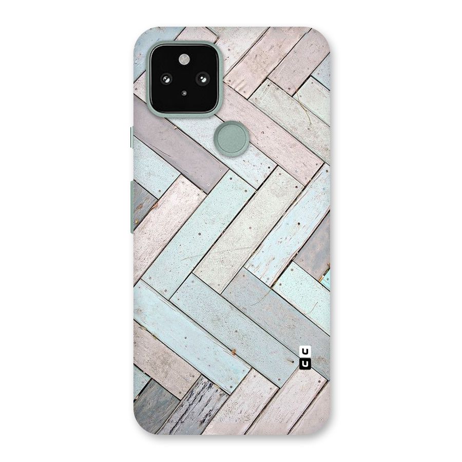 Wooden ZigZag Design Back Case for Google Pixel 5