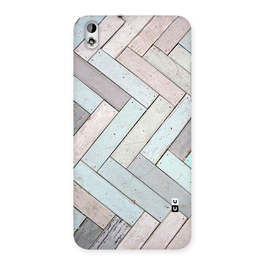 Wooden ZigZag Design Back Case for HTC Desire 816g