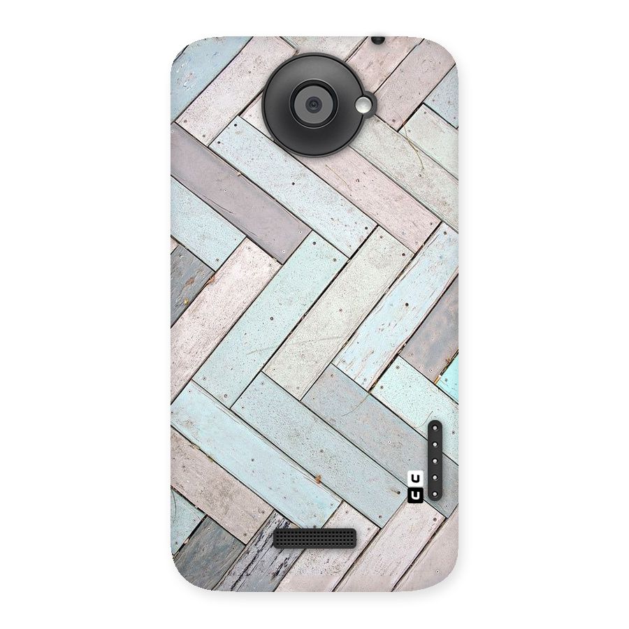 Wooden ZigZag Design Back Case for HTC One X