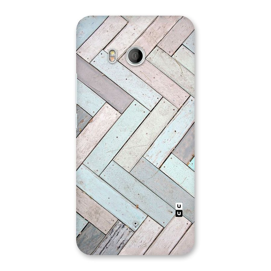Wooden ZigZag Design Back Case for HTC U11
