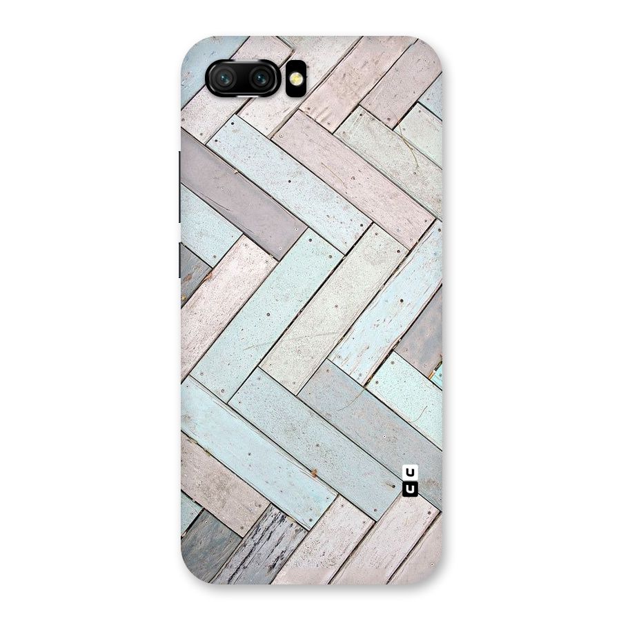 Wooden ZigZag Design Back Case for Honor 10