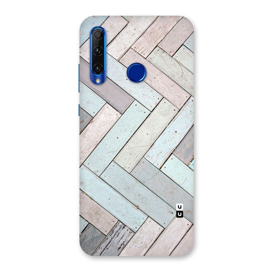 Wooden ZigZag Design Back Case for Honor 20i