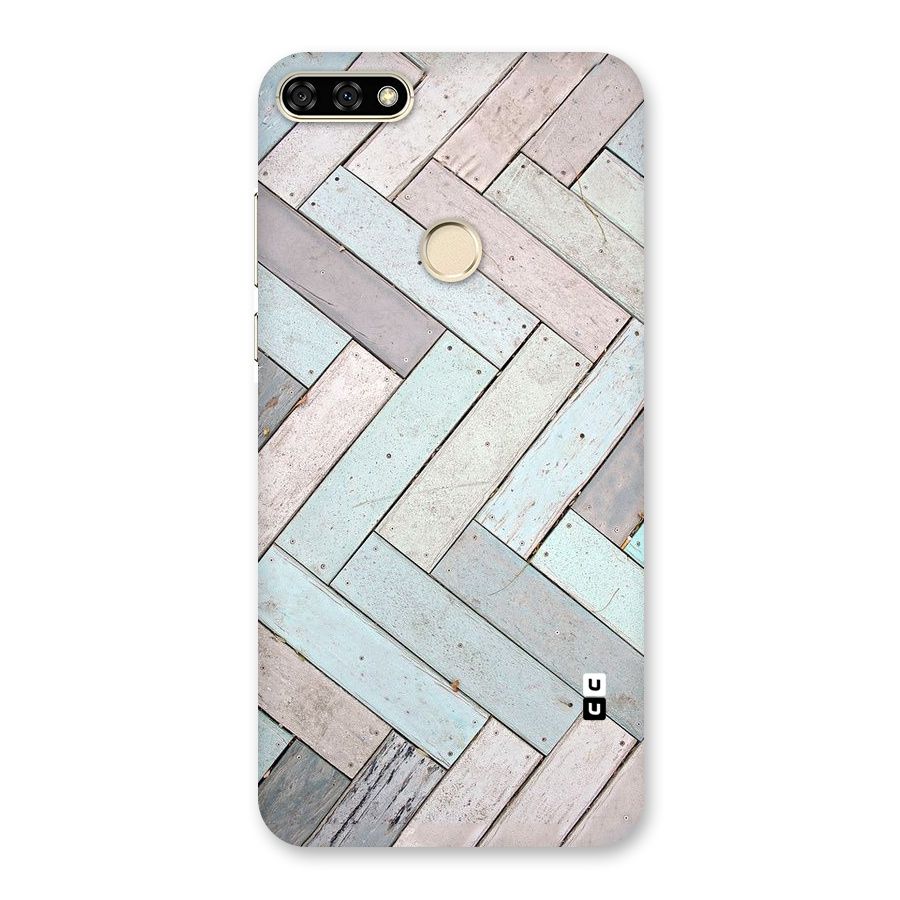 Wooden ZigZag Design Back Case for Honor 7A
