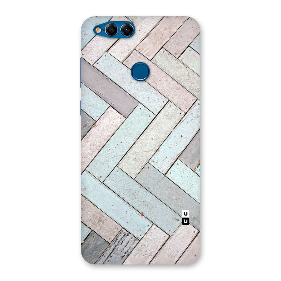 Wooden ZigZag Design Back Case for Honor 7X