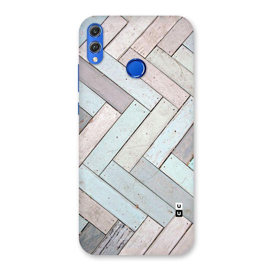 Wooden ZigZag Design Back Case for Honor 8X