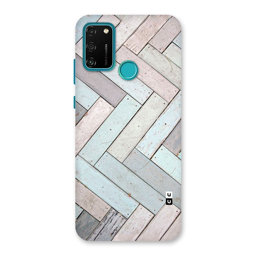 Wooden ZigZag Design Back Case for Honor 9A