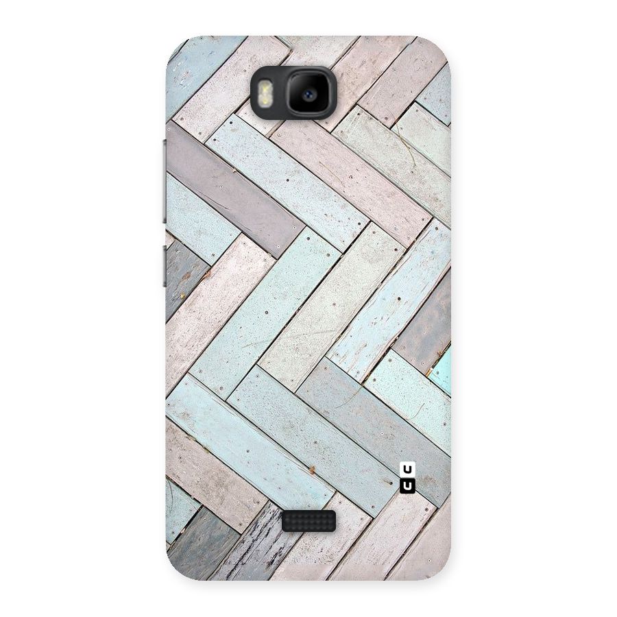 Wooden ZigZag Design Back Case for Honor Bee