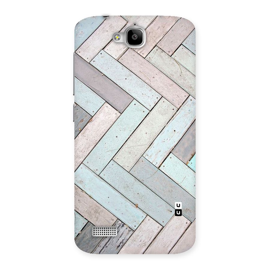 Wooden ZigZag Design Back Case for Honor Holly