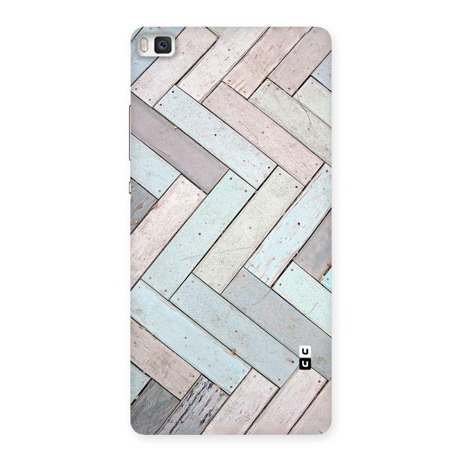 Wooden ZigZag Design Back Case for Huawei P8