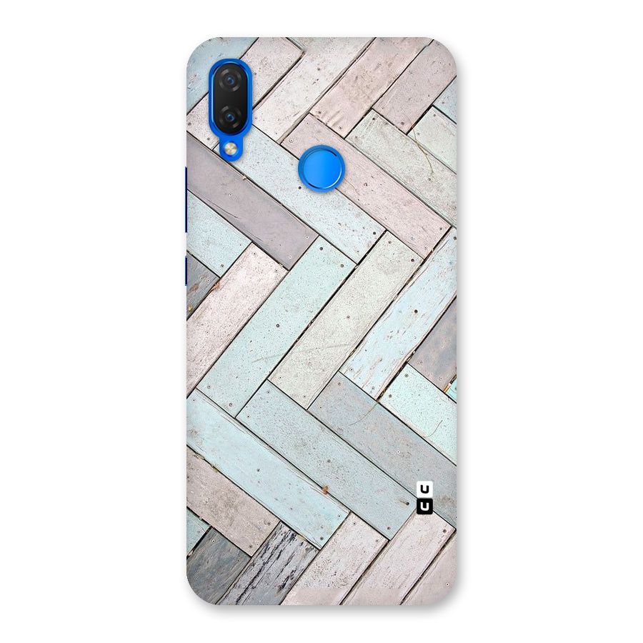 Wooden ZigZag Design Back Case for Huawei P Smart+